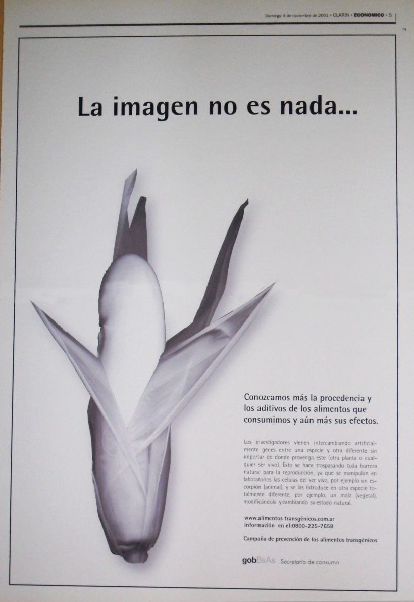 Campaña publicitaria contra alimentos transgénicos del Gobierno de la Ciudad de Buenos Aires 6