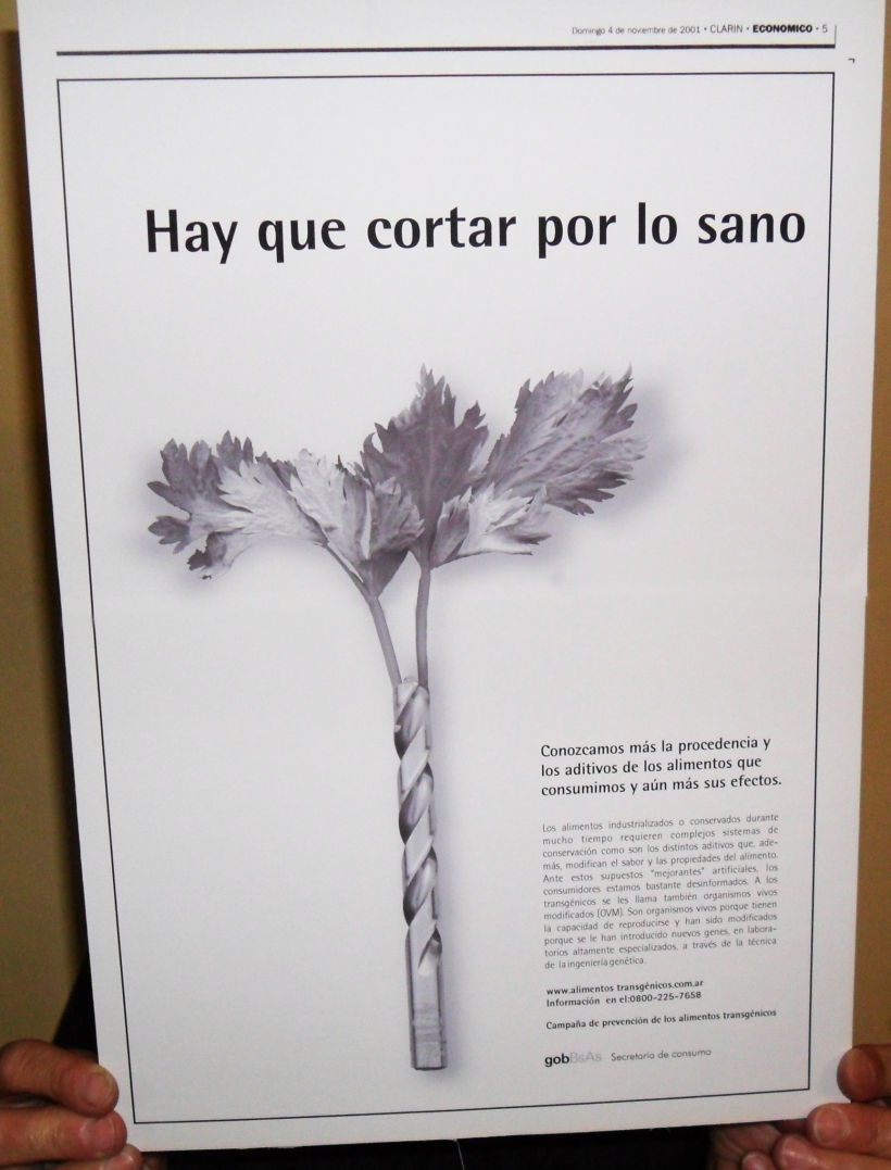 Campaña publicitaria contra alimentos transgénicos del Gobierno de la Ciudad de Buenos Aires 5