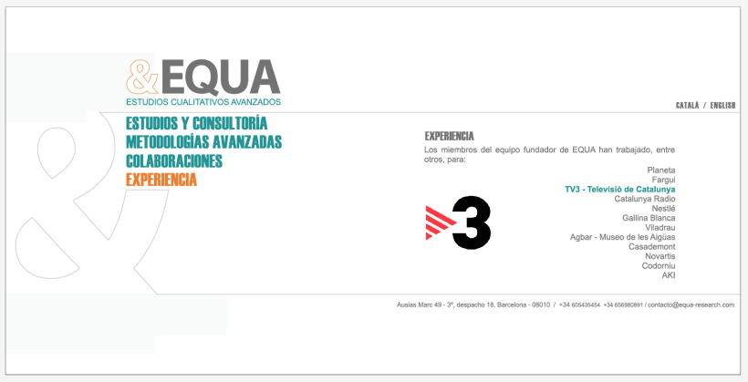 Diseño Imagen + Web EQUA 5