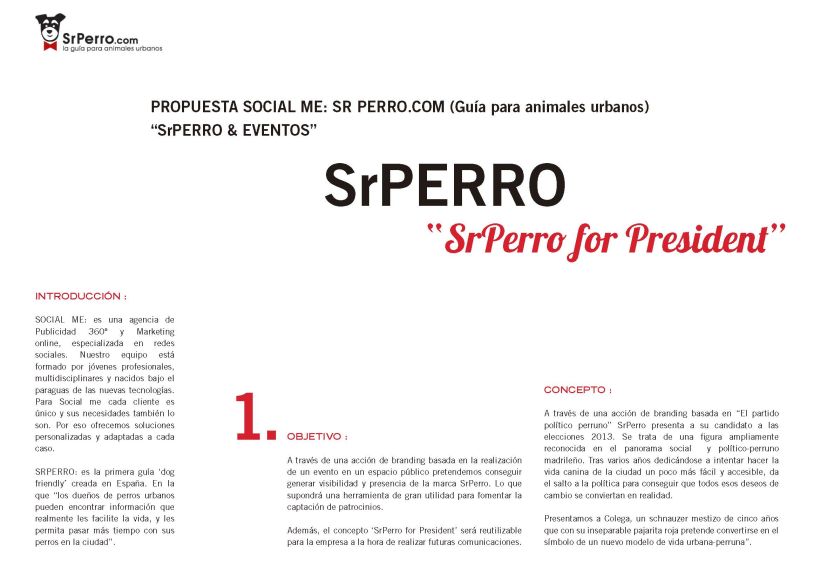 Creativo "Sr Perro for President" 2