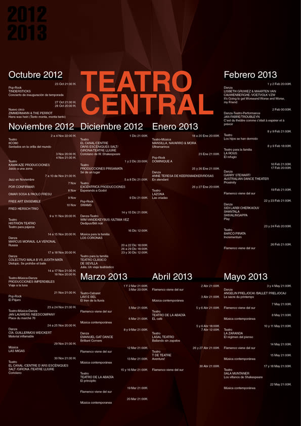 Calendario Teatro Central 1
