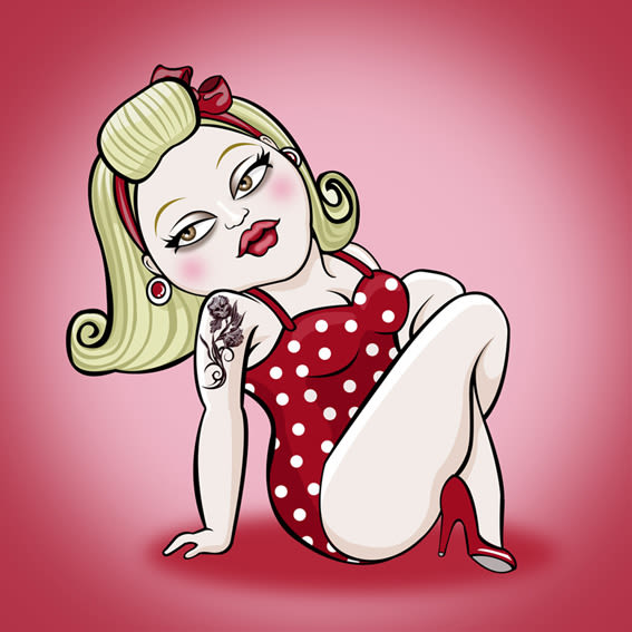 Pin Up in Red 2