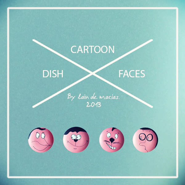 Cartoon Dish Faces 1