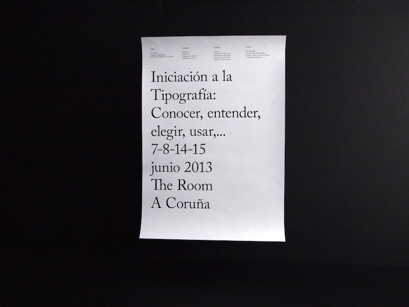 Cartel curso de tipografía 2