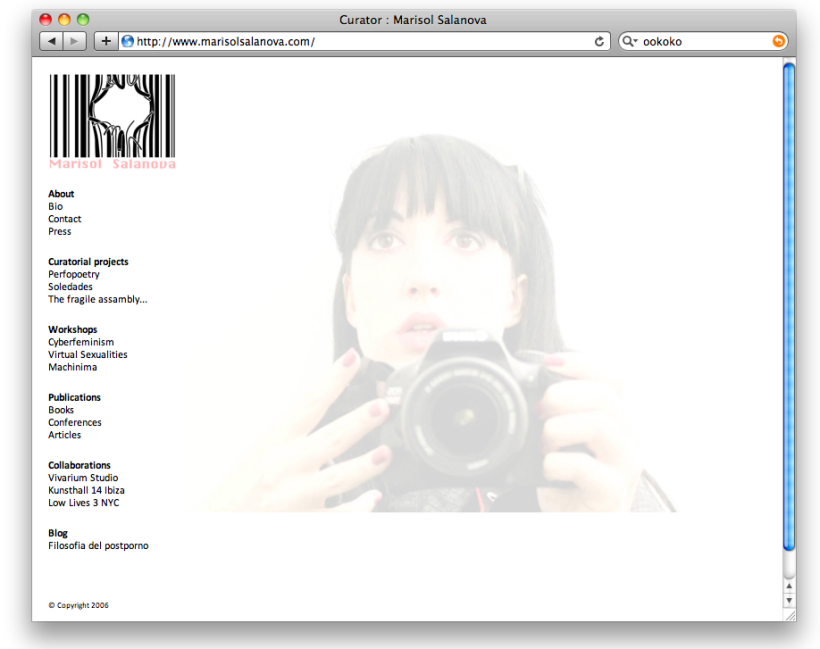 Diseño y creación web Marisol Salanova (Curator). 0