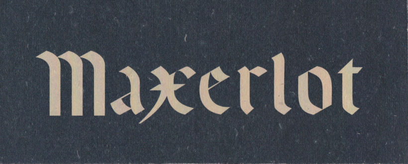 MAXERLOT lettering 5