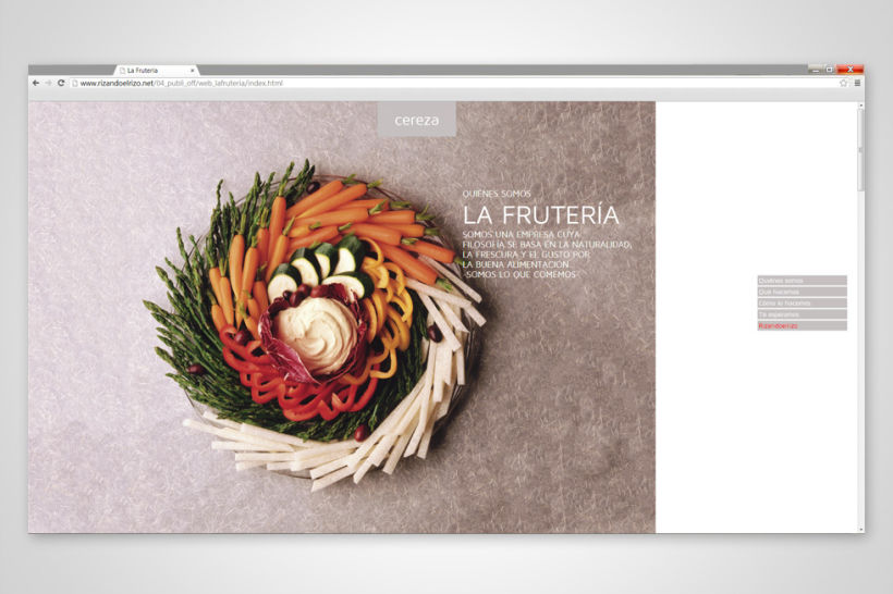 Página web La Frutería 2
