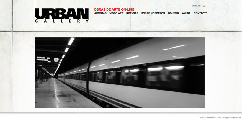 Web for Online Artgallery URBAN GALLERY 2