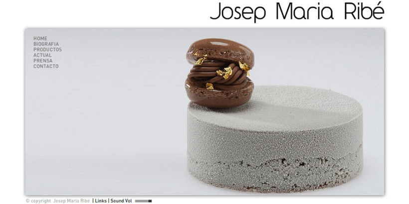 Webdesign for catalan desert chef Josep Maria Ribe 2