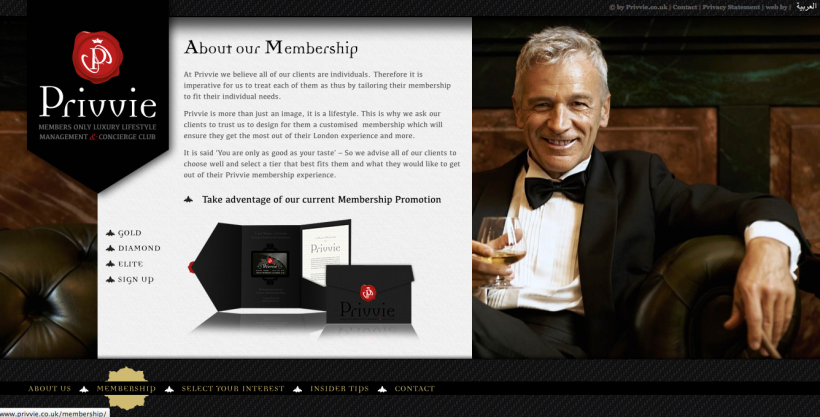 Web & Logo design for Luxury Concierge Clug in London 6