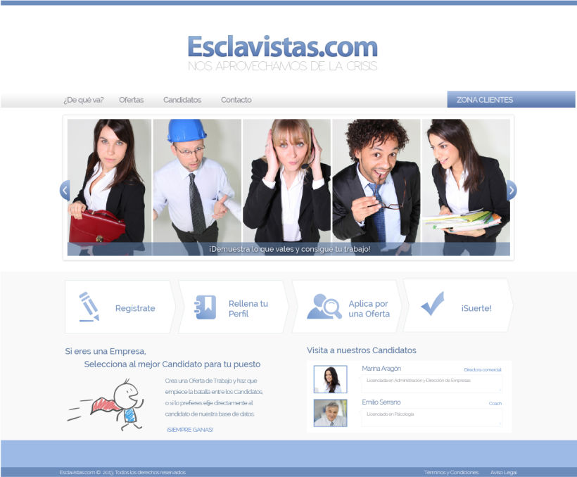 Esclavistas.com website & logo 4