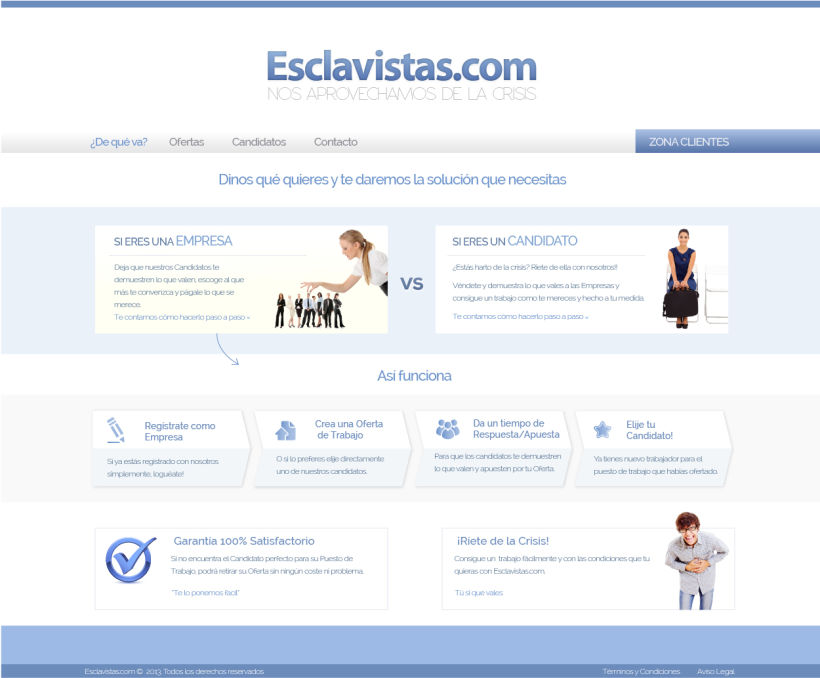 Esclavistas.com website & logo 5