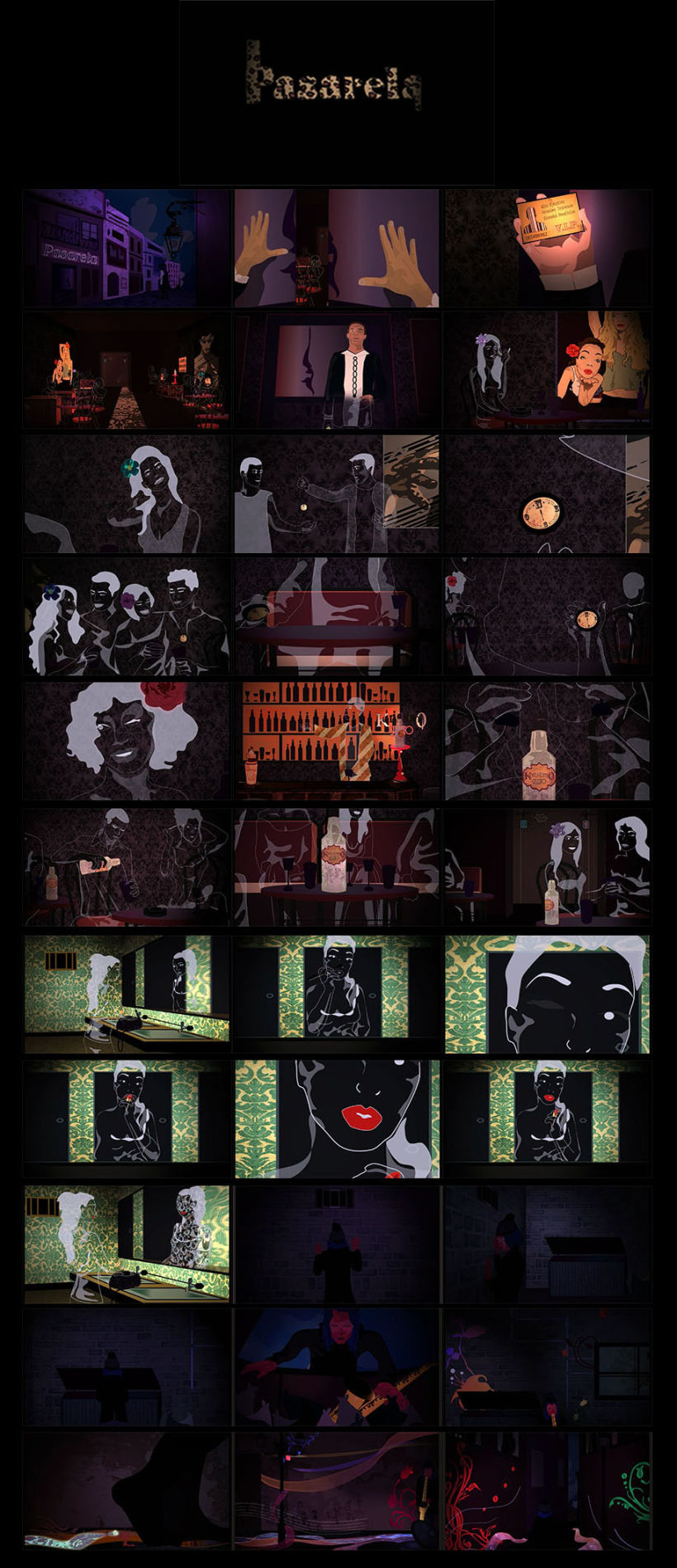 Storyboard/Fotogramas Finales de la animación Pasarela 1