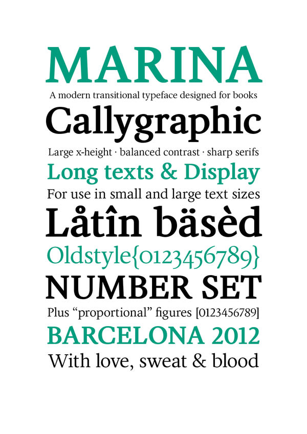 Marina (typeface) 0