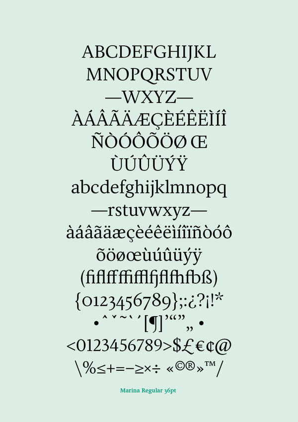 Marina (typeface) 11