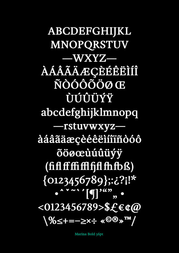 Marina (typeface) 12