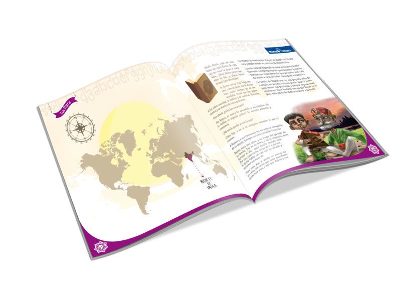 Maquetación, diseño e ilustración de Libro Infantil para Manos Unidas -1