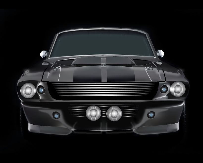 Recreación Mustang Shelby 3D con Illustrator 0