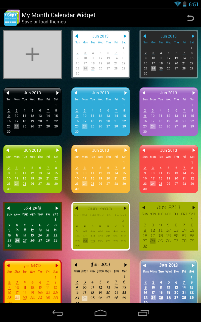 My Month Calendar Widget 3