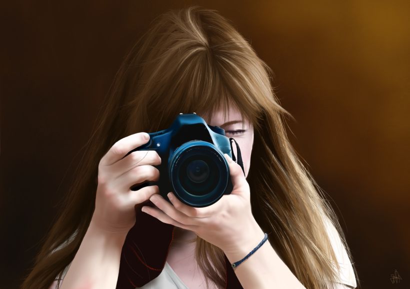 Retrato - Pintura digital realizada con los dedos en el Ipad 0