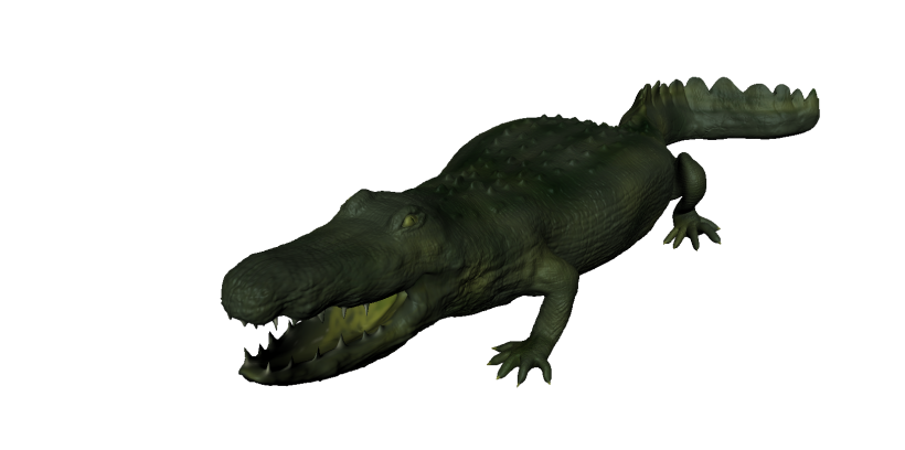 3D crocodile mudbox -1