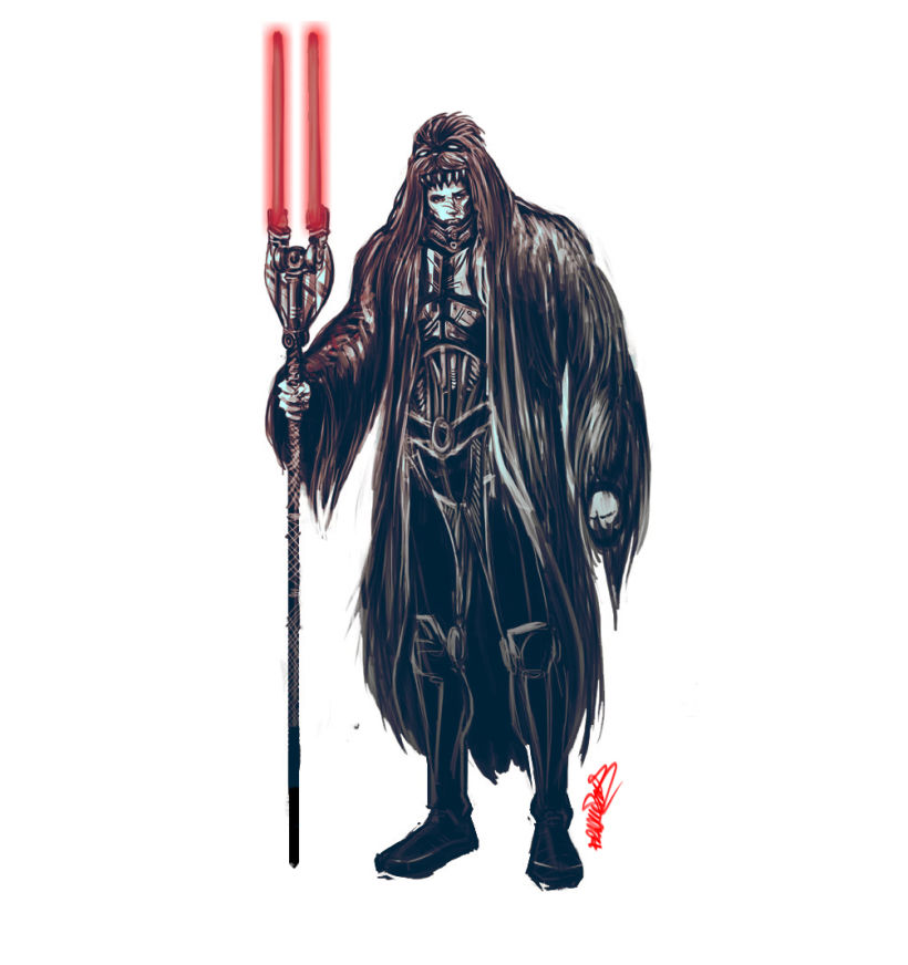 STAR WARS concept art lord sith Wookiee hunter 2