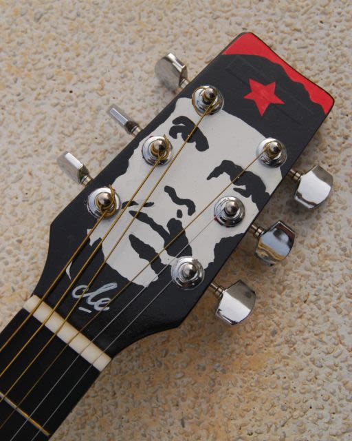 Acoustic Guitar Custom (hand painted) POSCA coloured. 5