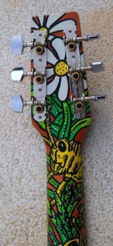 Acoustic Guitar Custom (hand painted) POSCA coloured. 6