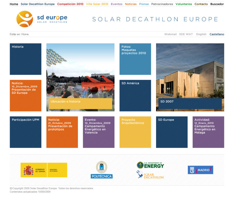Website Solar Decathlon Europe 1