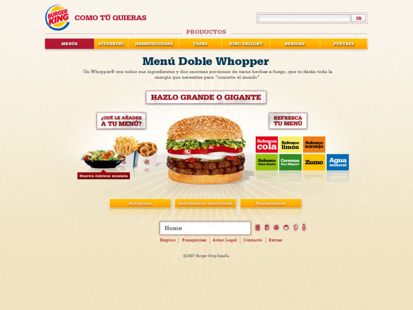 Website Burger King 2