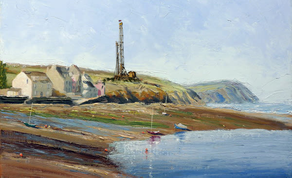 Fracking Sussex. Photoshop Oil Painting. -1
