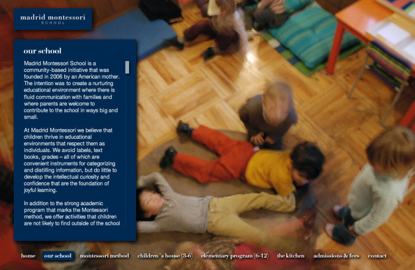 Website Escuela Madrid Montessori  4