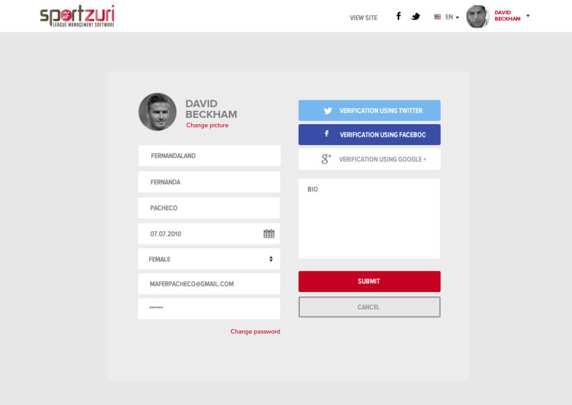 Sportzuri Web design y UX 1