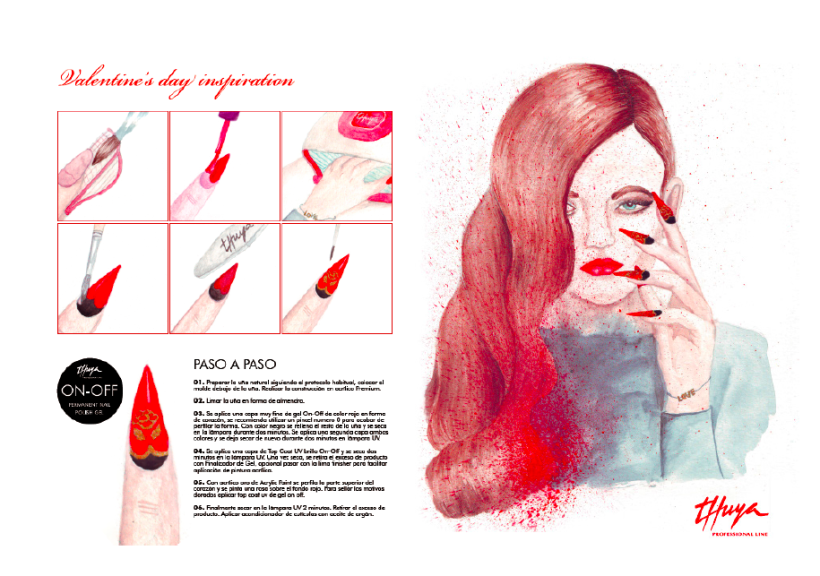Ilustración Nail Art para Thuya Profesional Line 2