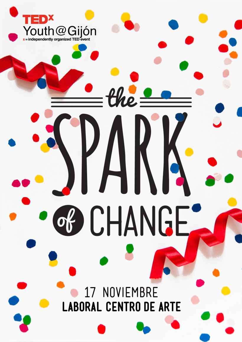 The Spark of Change. Diseño corporativo para el TEDxYouth Gijón 0