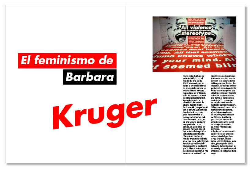 Fanzine sobre Barbara Kruger 2