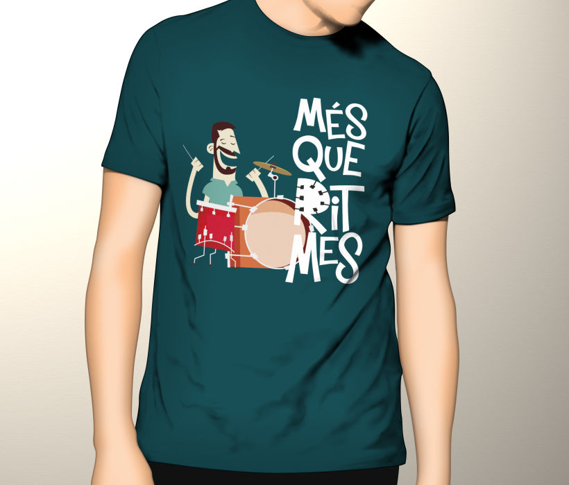 Cartel y camisetas: Festival de percusión "MésQueRitmes" 4