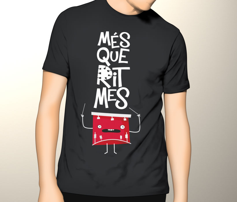 Cartel y camisetas: Festival de percusión "MésQueRitmes" 6