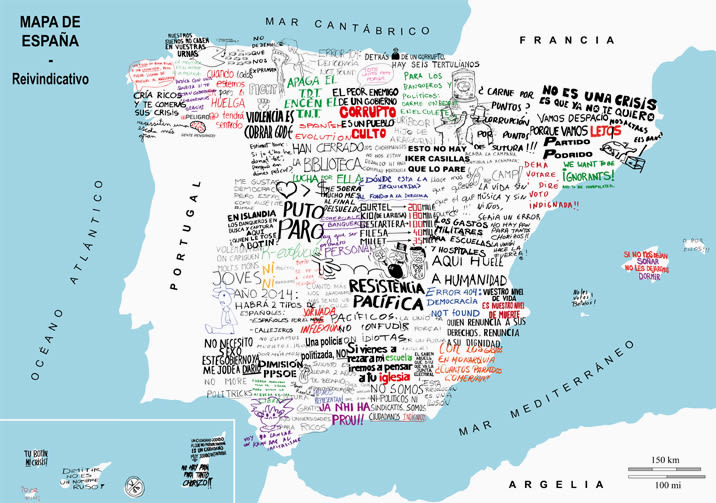 Mapa de España - Reivindicativo 1