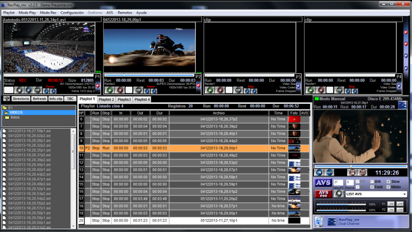 RecPlay_mv aplicación para la producción audiovisual. Productoras de video , estudios de tv y gestión de eventos. 0