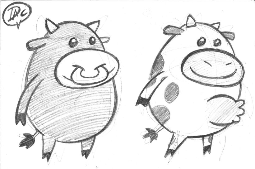 Bocetos dibujos de caracter  infantil de animales  3