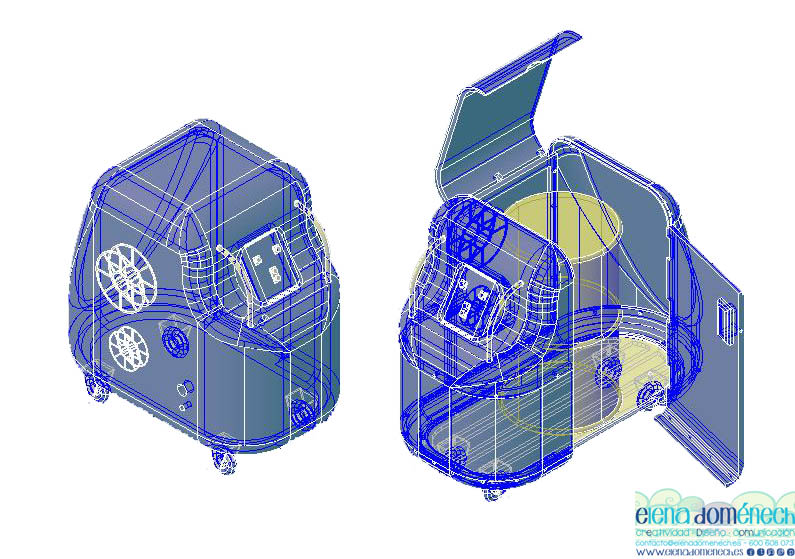 CAD/3D: máquina reciclado aceite 1