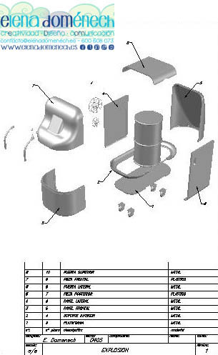 CAD/3D: máquina reciclado aceite 2