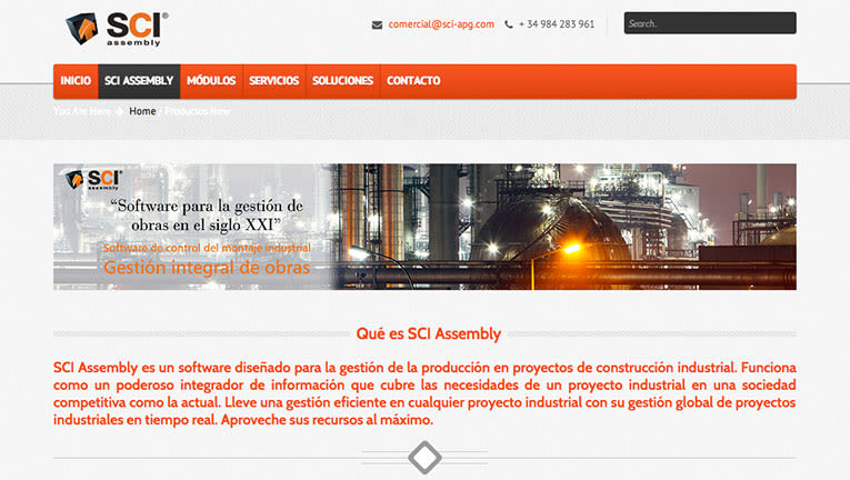 Diseño de página web: SCI Assembly 3