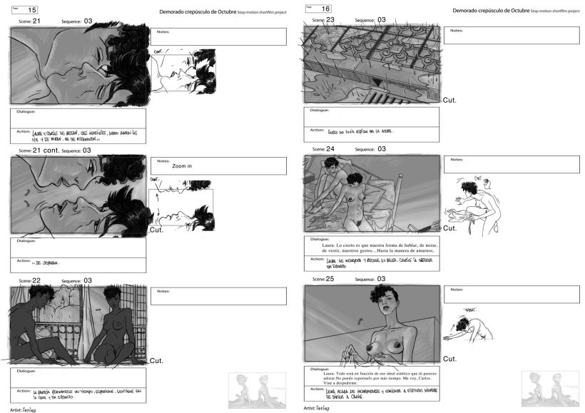 storyboards..."Demorado crepúsculo de Octubre" (M. Prado) Animated shortfilm project 6