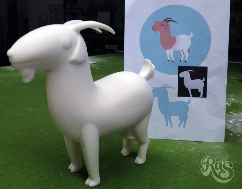 Esculturas de cabras payoyas para Cádiz Turismo en Fitur 2014 2