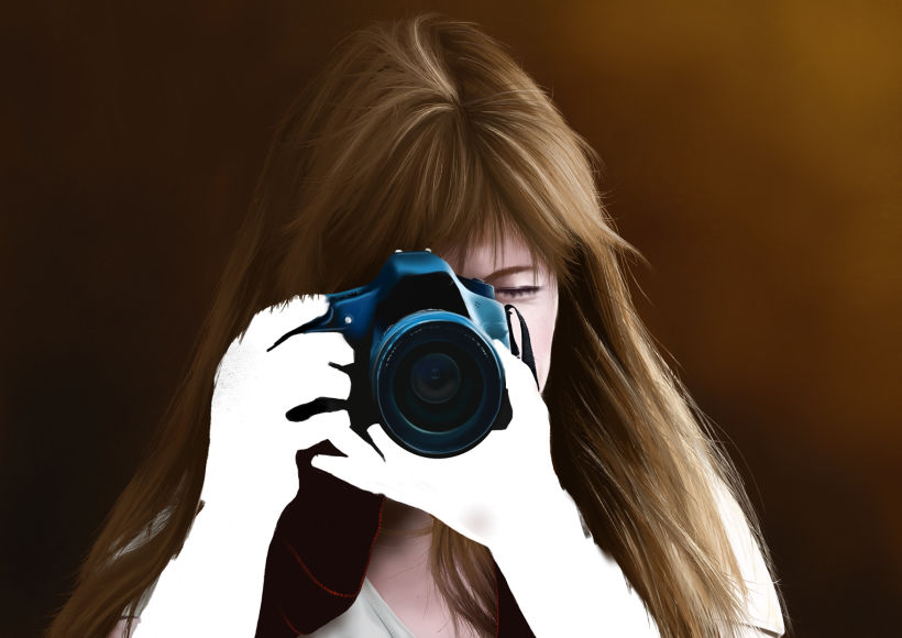 Retrato - Pintura digital realizada con los dedos en el Ipad 6