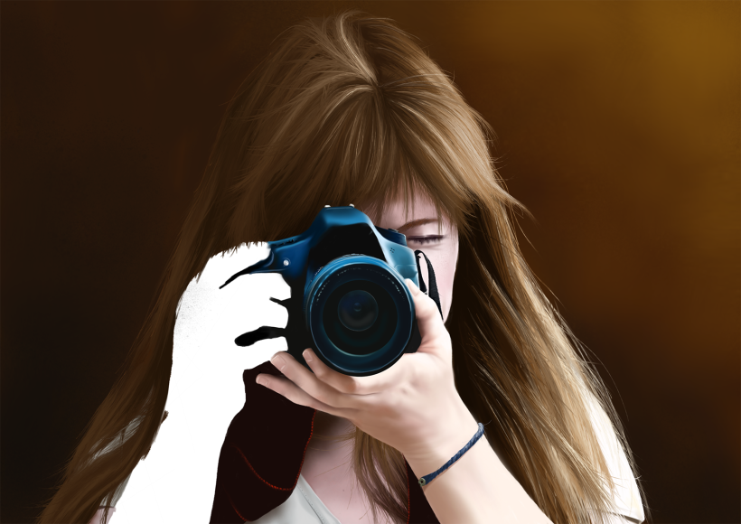 Retrato - Pintura digital realizada con los dedos en el Ipad 7