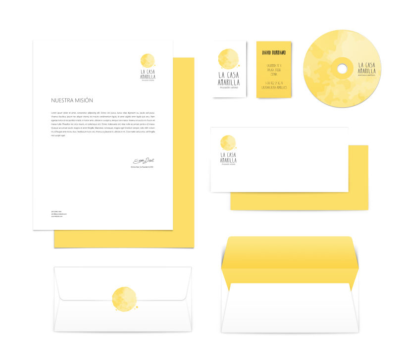 La casa amarilla - Diseño de identidad corporativa 2