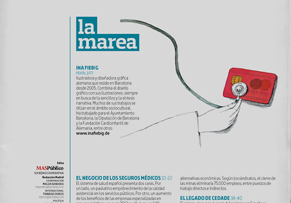 Cover illustration for the magazine "La Marea" no. 10. 4